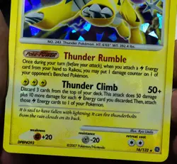 RAIKOU 16/132 Cracked Ice Holo Bleed Rare D&P Secret Wonders 2007 - Pokemon Card - Image 4