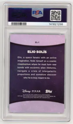 2025 Topps Chrome Disney Elio Solis 1st Edition Black # 1/10 Case Hit SSP PSA 9 - Image 2