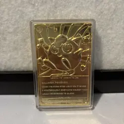 1999 Burger King Pokemon 23k Gold Plated JIGGLYPUFF Trading Card W/ Cert Ball - Image 4