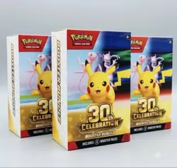 3x Pokemon TCG 30th Anniversary Booster Bundle Presale BRAND NEW *Presale* - Image 1