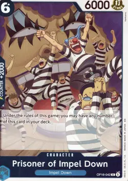 Prisoner of Impel Down Foil R The Time of Battle OP16-042 NM - Image 1