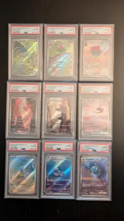 2023 Japanese Pokemon SV2A Starter Evo Line 9 Card PSA 10 Lot Bulb/Charm/Squirt - Image 1