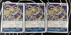 3x Prisoner of Impel Down Foil R The Time of Battle OP16-042 NM - Image 1