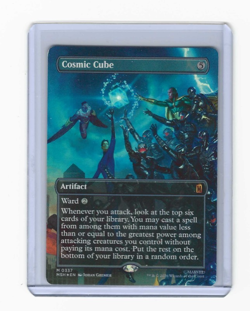 Magic The Gathering Marvel Super Heroes Cosmic Cube 0337 Boarderless Holo Foil - Image 1