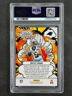 2025 Panini Donruss #BS-BYG Bryce Young Bomb Squad Holo /100 PSA 10 Gem Mint - Image 2