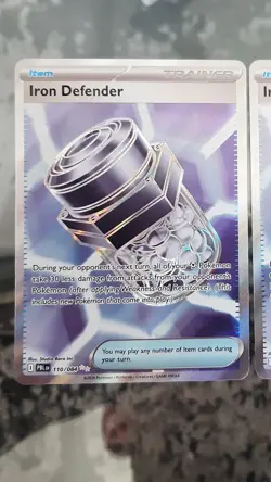 🔴⚪ Iron Defender 110/084 Pokemon Pitch Black Holo Ultra Rare Card - Image 1