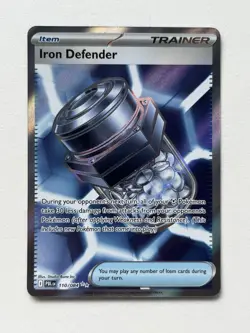 Iron Defender 110/084 Ultra Rare Pitch Black Pokemon Holo Near Mint - Image 1