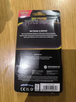 Pokemon TCG Mega Evolution Pitch Black Checklane Blister Luxray Promo Tepig Coin - Image 2