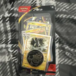 Pokemon TCG Mega Evolution Pitch Black Checklane Blister Luxray Promo Tepig Coin - Image 1