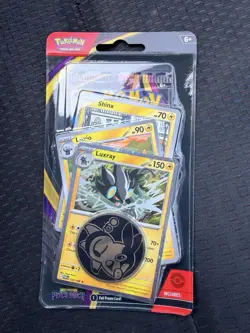 Pokemon TCG Mega Evolution Pitch Black Checklane Blister Luxray Promo Tepig Coin - Image 1