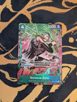 Op13-037 Roronoa Zoro Treasure Rare English Pack Fresh One Piece Tcg NM/M - Image 1