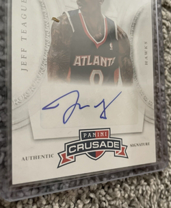 Lot Of 2 Panini 2010 Rookie, 2012-13 Crusade Jeff Teague Autographed NBA Cards - Image 3