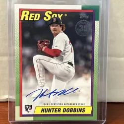 2025 Topps Update Series -1990 Topps Baseball Autographs Hunter Dobbins #90AU-HD - Image 1