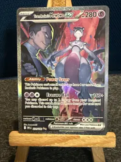 POKEMON Team Rocket’s Mewtwo ex 231/182 SV10 D-Rivals Special Illustration Rare - Image 1