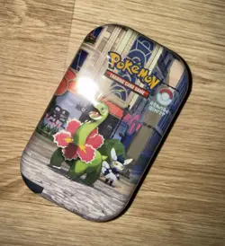 Pokemon TCG Paldea Evolved City Mini Tin Meowscarada & Pawmi 2 Packs - Image 1