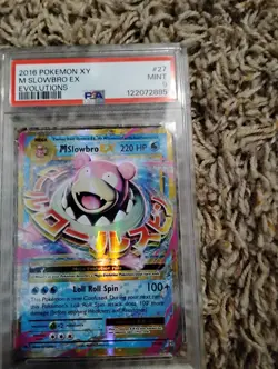 Pokemon XY Evolutions Mega Slowbro EX Holo Card #27/108 PSA 9 - Image 2