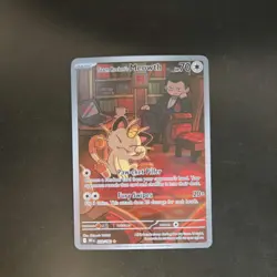 Pokemon TCG Team Rocket's Meowth 203/182 Destined Rivals Illustration Rare - Image 4