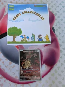 Pokemon TCG Team Rocket's Meowth 203/182 Destined Rivals Illustration Rare - Image 1