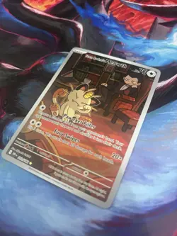 Pokemon TCG Team Rocket's Meowth 203/182 Destined Rivals Illustration Rare - Image 3