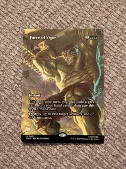 MTG, Force of Vigor (Borderless) 77 Marvel Universe Eternal-Legal Regular - Image 1
