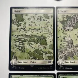 MTG- Full Art Lands (Maps) The Lord Of The Ring- NM-Lot Of 4 Magic The Gathering - Image 2