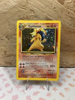 Typhlosion 17/111 Pokemon Neo Genesis Unlimited Holo Rare Card WOTC LP/MP - Image 1