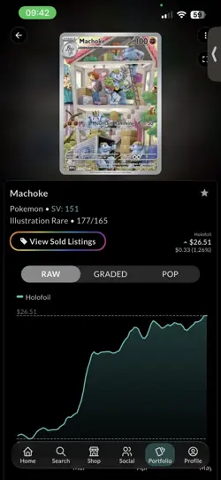 Machoke Holo English 177/165 SV Scarlet Violet 151 Pokemon Card NM Condition - Image 1