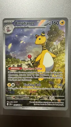 Ampharos 090/086 Illustration Rare Chaos Rising Pokemon TCG Card English NM/M - Image 1
