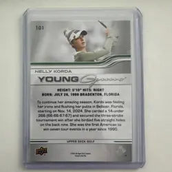 2026 Upper Deck Golf Nelly Korda Young Guns Rookie Card RC #101 - NM - Image 2