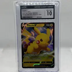 Pokemon Pikachu V Promo Holo CGC 10 SWSH061 Shining Fates Pikachu English - Image 1