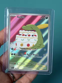Pokemon TCG Gulpin 154/142 Stellar Crown Illustration Rare Card NM Condition - Image 1