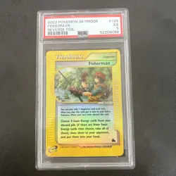 2003 POKEMON SKYRIDGE #125 FISHERMAN-REVERSE FOIL PSA 5 READ - Image 1