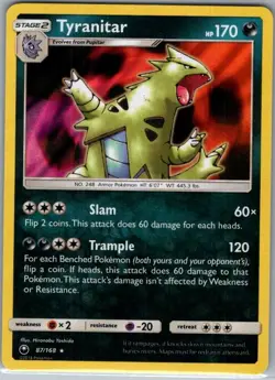 Tyranitar 87/168 Holo SM - Celestial Storm - Pokemon Card - NM - Image 1