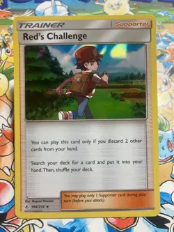 Red's Challenge 184/214 Holo Rare Unbroken Bonds Pokemon TCG - Image 1