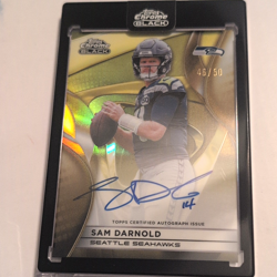 2025 Topps Black Chrome Autographs Sam Darnold 46/50 On Card Auto - Image 1