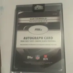 2025 Topps Black Chrome Autographs Sam Darnold 46/50 On Card Auto - Image 2