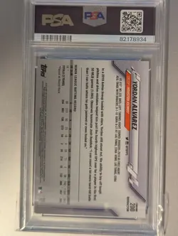 2020 Topps Chrome Yordan Alvarez X-FRACTOR PSA 10 RC Rookie Card - Image 2