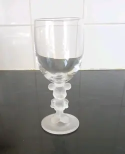Vintage Mickey Mouse Frosted Stem Wine Glass Goblet Disney Collectable - Image 1