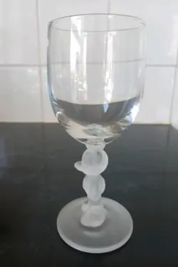 Vintage Mickey Mouse Frosted Stem Wine Glass Goblet Disney Collectable - Image 3