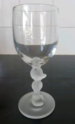 Vintage Mickey Mouse Frosted Stem Wine Glass Goblet Disney Collectable - Image 5