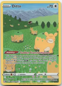 Ditto GG22/GG70 Crown Zenith: Galarian Gallery Pokemon Card NM - Image 1