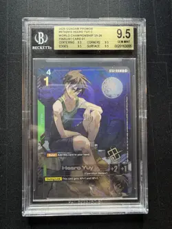 Gundam Card Game Promos #ST02010 Heero Yuy C World Championship ‘25-26 BGS 9.5 - Image 1