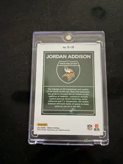 Panini 2023 Donruss Jordan Addison RC Downtown! Insert #D-18 Vikings - Image 2