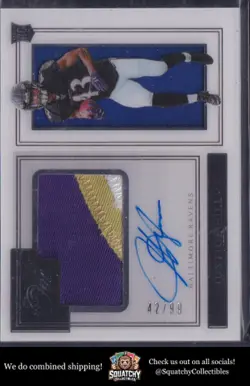2019 Panini One #115 Justice Hill #/99 - Image 1