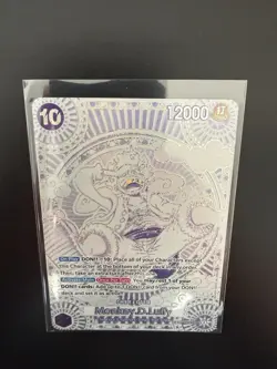 2023 One Piece OP05#119 Monkey D. Luffy 3rd Anniversary Silver SEC SP LP+/NM - Image 5