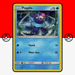 Pokemon Popplio Cosmos Holo SM24 Black Star Promo Sun & Moon MP-LP - Image 1