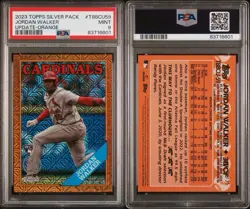 2023 Topps Chrome Update Jordan Walker RC #16/25 Silver Pack Orange SSP PSA 9 - Image 3