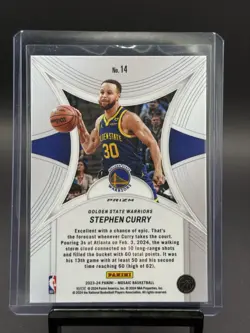 Panini Mosaic 2023-24 Stephen Curry Epic Performers #14 Golden State Warriors - Image 2