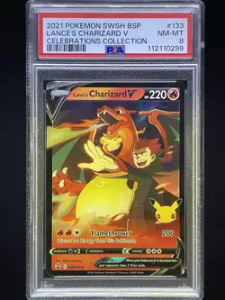 PSA 8 Lance's Charizard V Promo Full Art Holo Pokemon Card #SWSH133 - Image 1