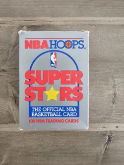 1990 Hoops Super Stars NBA Box (100 Card Set) Jordan, Robinson, Bird. Great Cond - Image 2